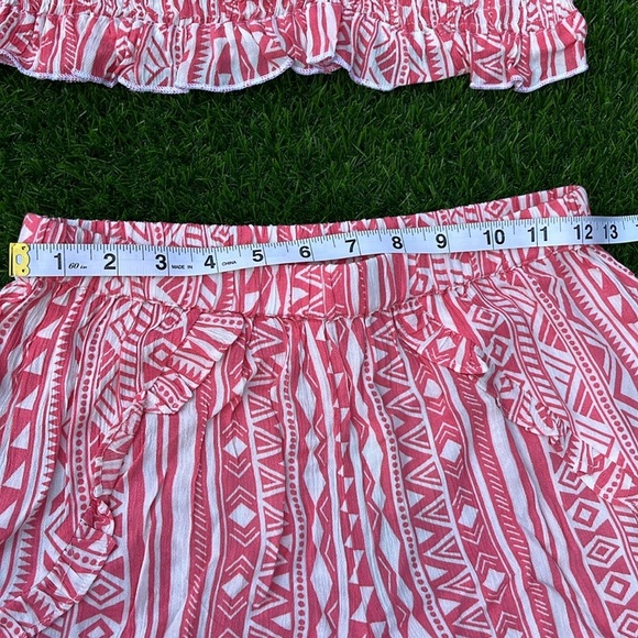 SALTY LEMON Tribal Print Cover Up Top & Shorts Matching Set size small - Picture 8 of 10